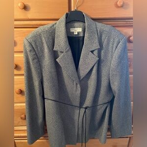Lord & Taylor Women's Charcoal Blazer 100% Wool